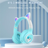 هدفون بیسیم طرح گربه مدل hifi akz51