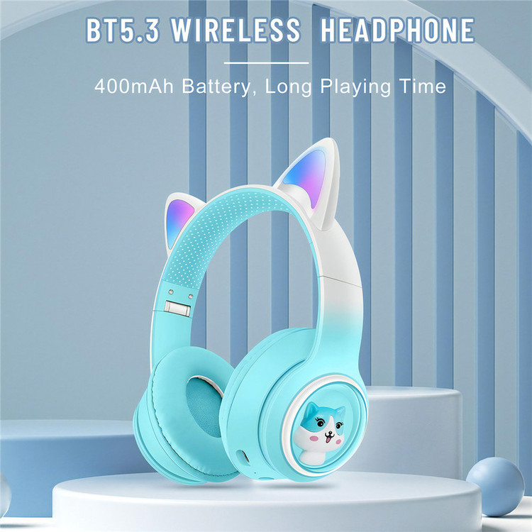 هدفون بیسیم طرح گربه مدل hifi akz51