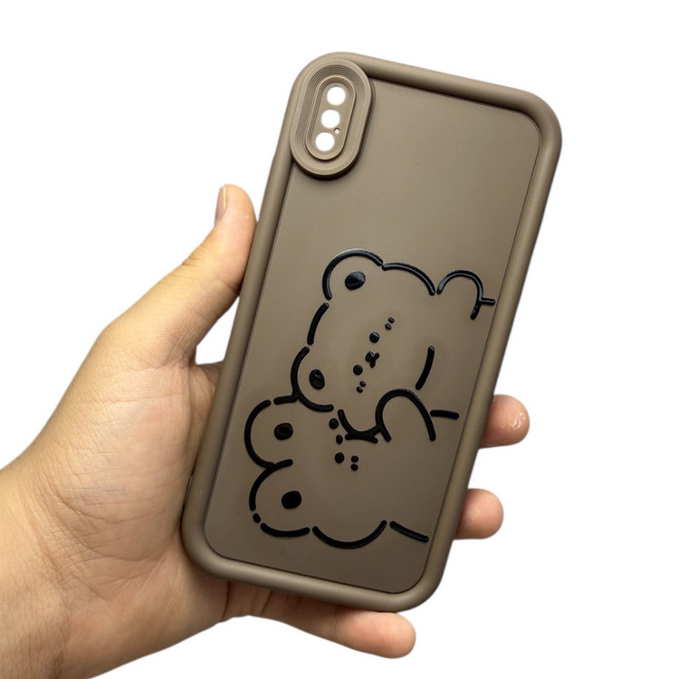 کاور مدل SLCN2 طرح دو خرس مهربان مناسب برای گوشی موبایل اپل iphone xs max